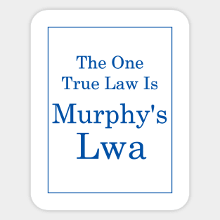 Murphy's Lwa (Royal Blue Text) Sticker